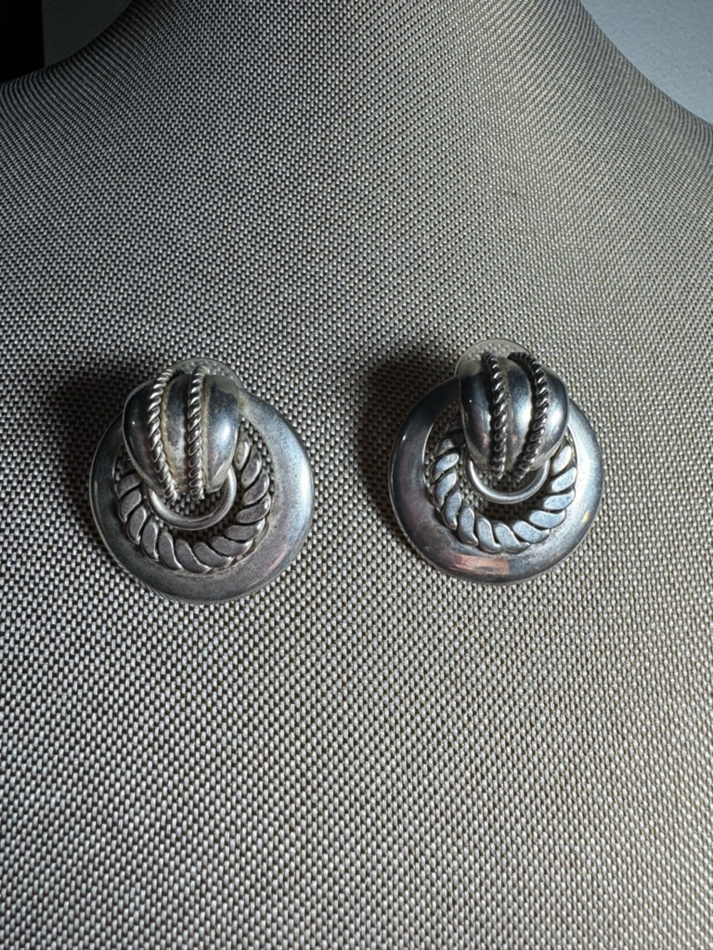 Premier Silver-Tone Twisted Knot Earrings